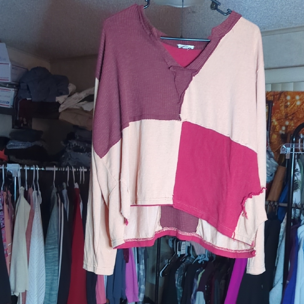 POL Rust Ribbed Knit Top This Top Is Brand New Never Worn No Tags